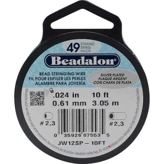 Beadalon&#xAE; 49 Strand 0.61mm Silver Plated Bead Stringing Wire